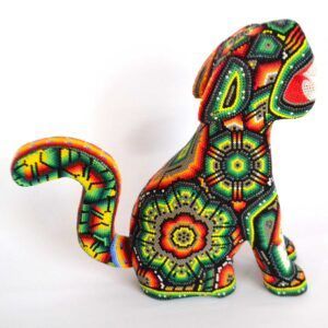 Jaguar especial de colección en arte huichol