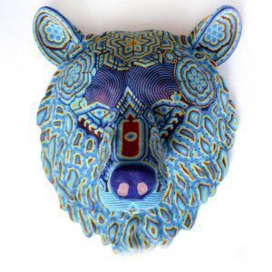 Oso de arte huichol - Pieza única de colección - Orgullo Mexicano