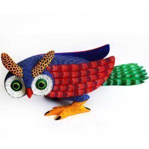 Buho de madera en alebrije - Orgullo Mexicano