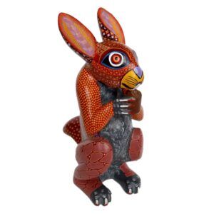 Conejo de madera - Alebrije Hecho en México con Orgullo