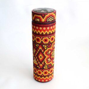 Termo con Arte Huichol: Decorado con Microchaquira, Único y Exclusivo