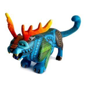 Fusión de jaguiar con venado en alebrije