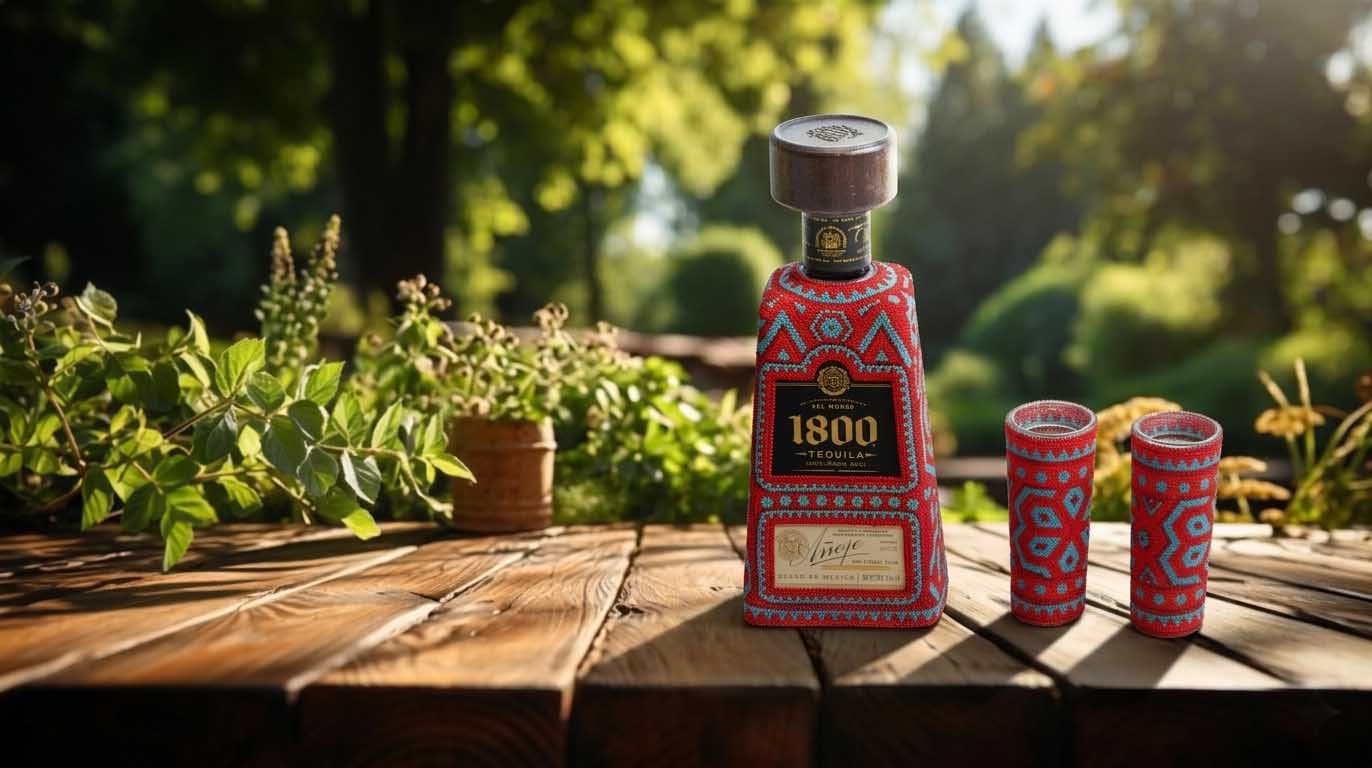 Tequila 1800, verfeinert mit Huichol-Kunst