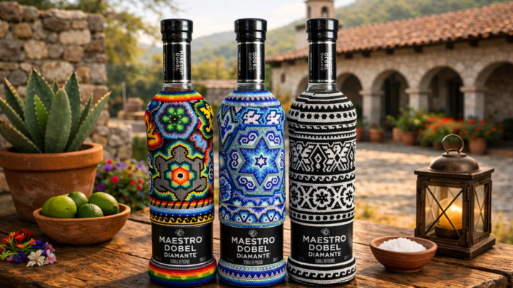 Botellas de Tequila con Arte Huichol