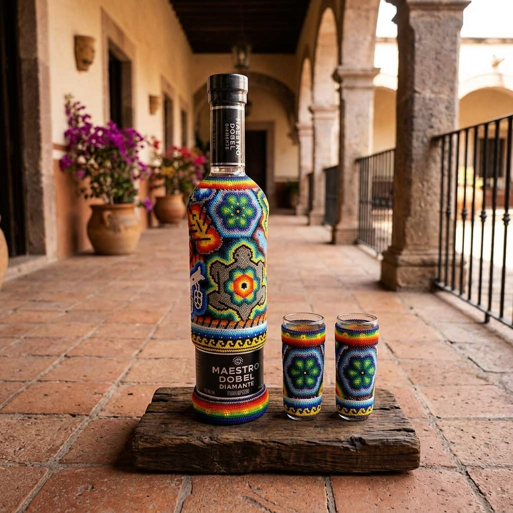 Maestro tequilero en arte huichol
