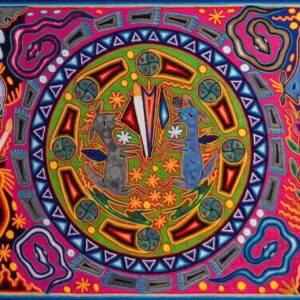 Tabla de estambre de Arte Huichol