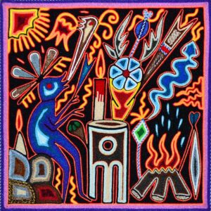 Tabla de estambre huichol