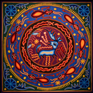 Cuadro Huichol Venado Sagrado – Arte Wixárika Auténtico y Espiritual