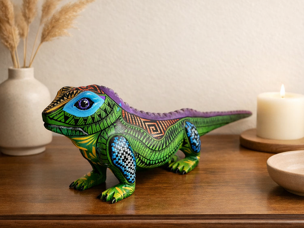Alebrije Iguana: símbolo de sabiduría, equilibrio y energía solar