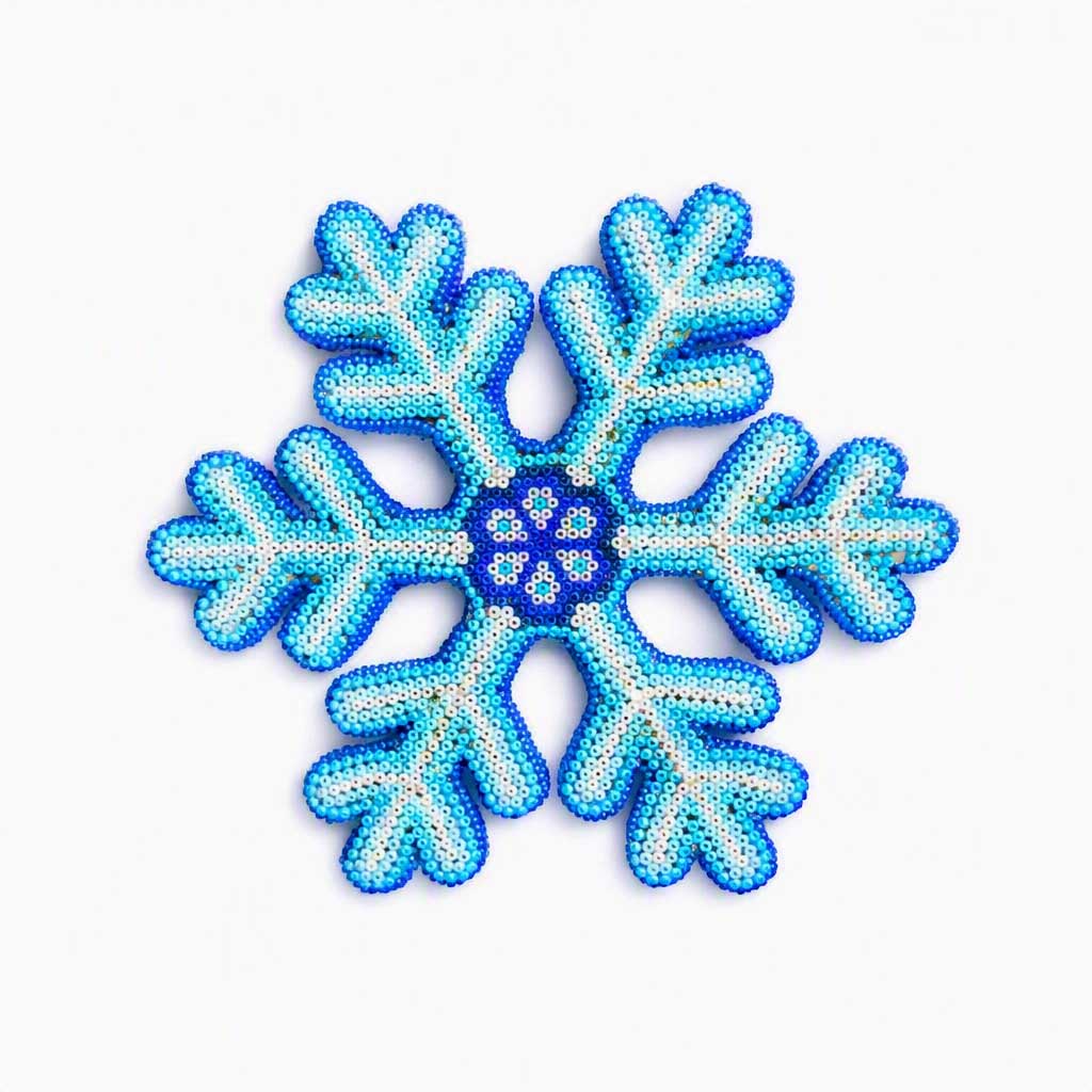 ウイチョル芸術の手作り雪の結晶 – エレガントなクリスマス装飾