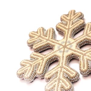 Copo de nieve en arte huichol - NAVIDAD