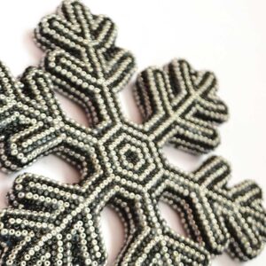 Copo de nieve en arte huichol - NAVIDAD