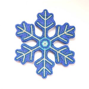 Copo de nieve en arte huichol - NAVIDAD