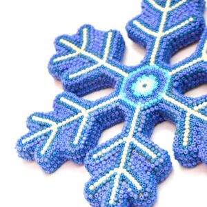 Copo de nieve en arte huichol - NAVIDAD