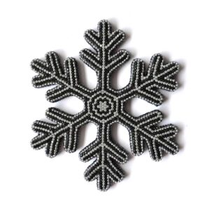 Copo de nieve con arte huichol