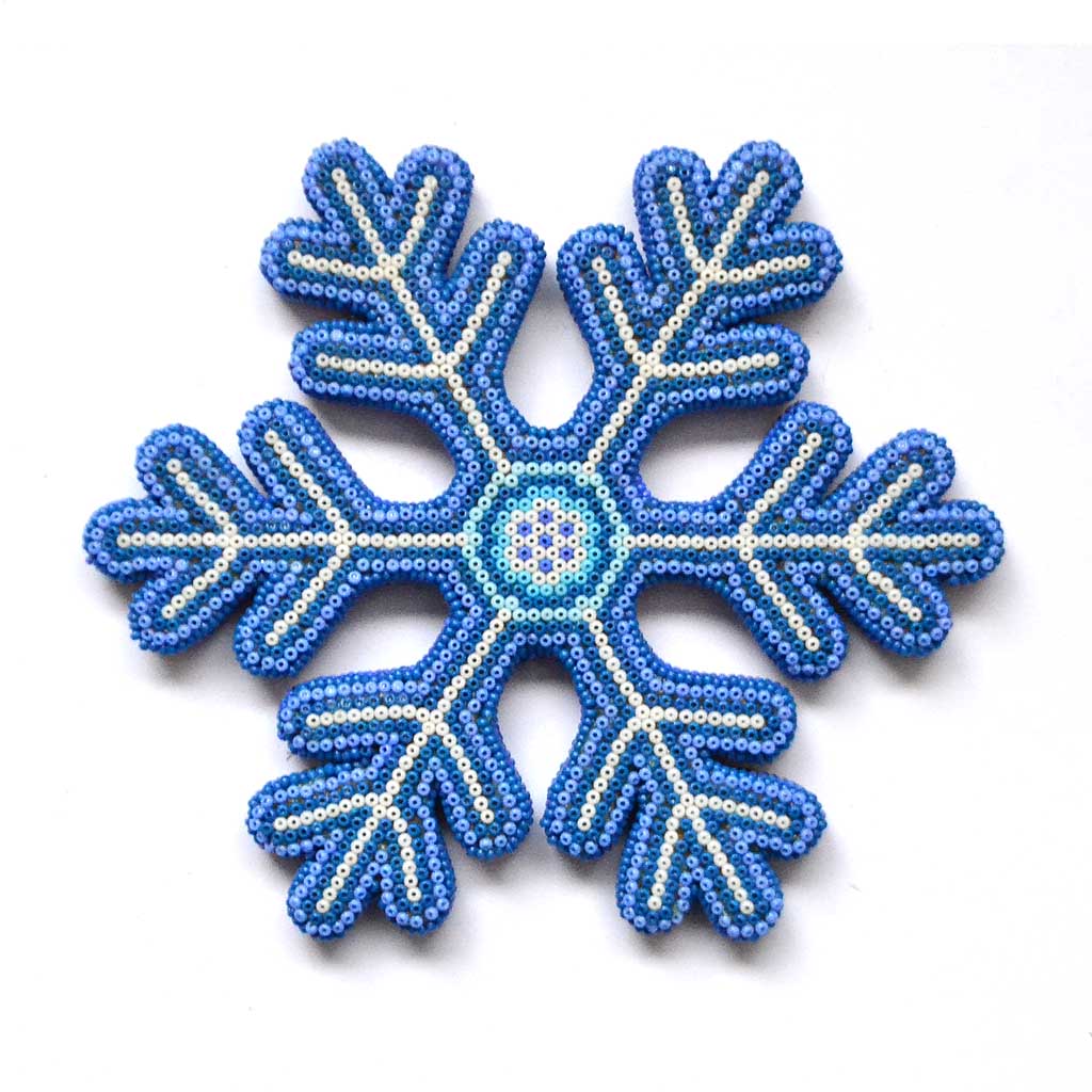 Snowflake with Huichol Art