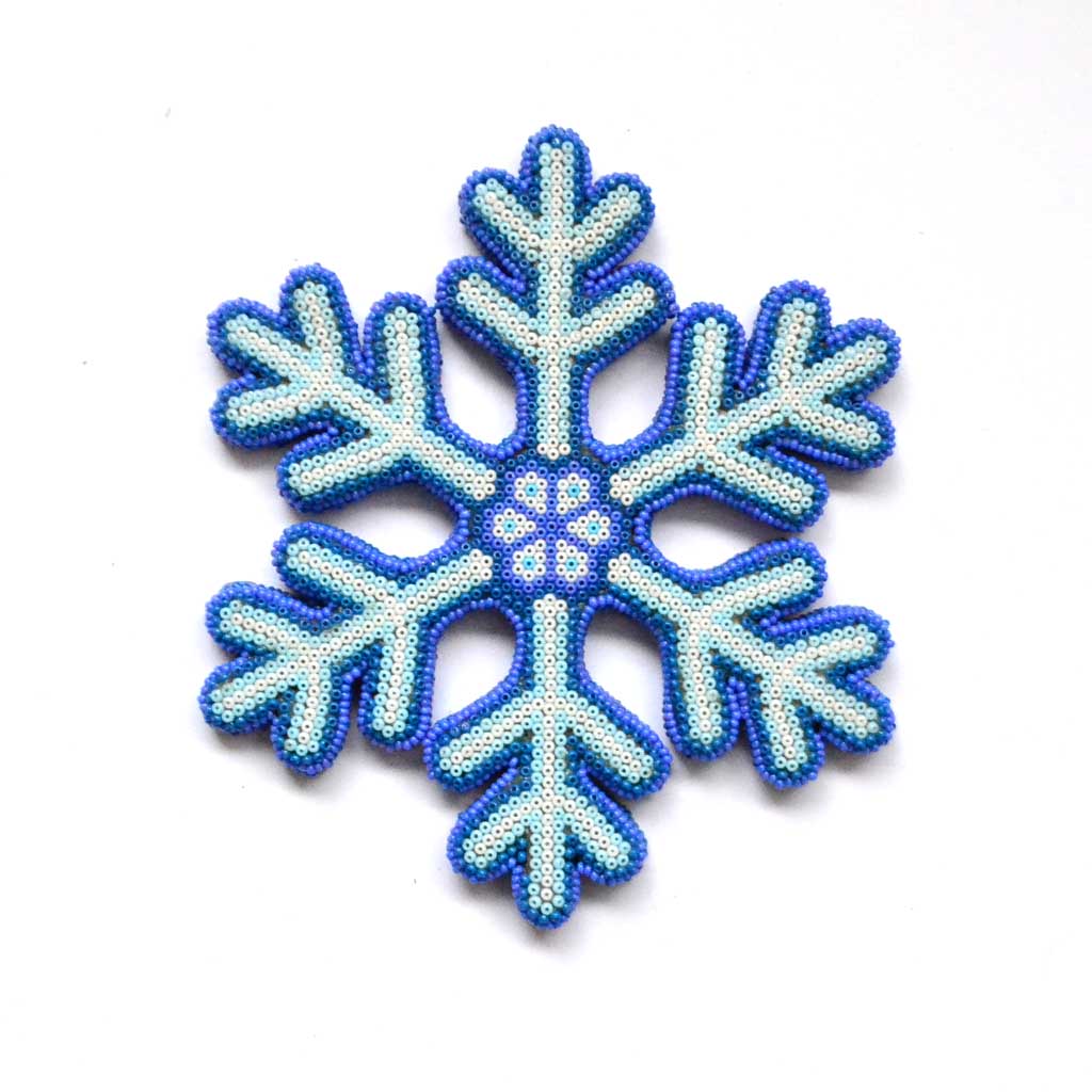Snowflake with Huichol Art