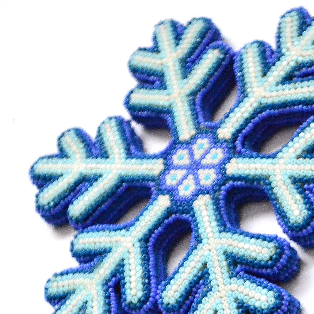 Snowflake with Huichol Art