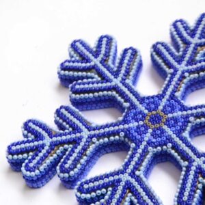 Snowflake with Huichol Art